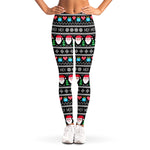 Pixel Christmas Santa Claus Print Women's Leggings