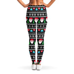 Pixel Christmas Santa Claus Print Women's Leggings