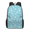 Pixel Cloud Pattern Print 17 Inch Backpack