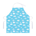 Pixel Cloud Pattern Print Adjustable Apron