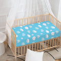Pixel Cloud Pattern Print Baby Crib Sheet