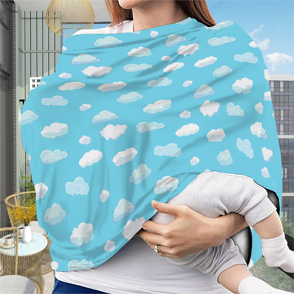 Pixel Cloud Pattern Print Baby Seat Cover
