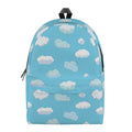 Pixel Cloud Pattern Print School Backpack
