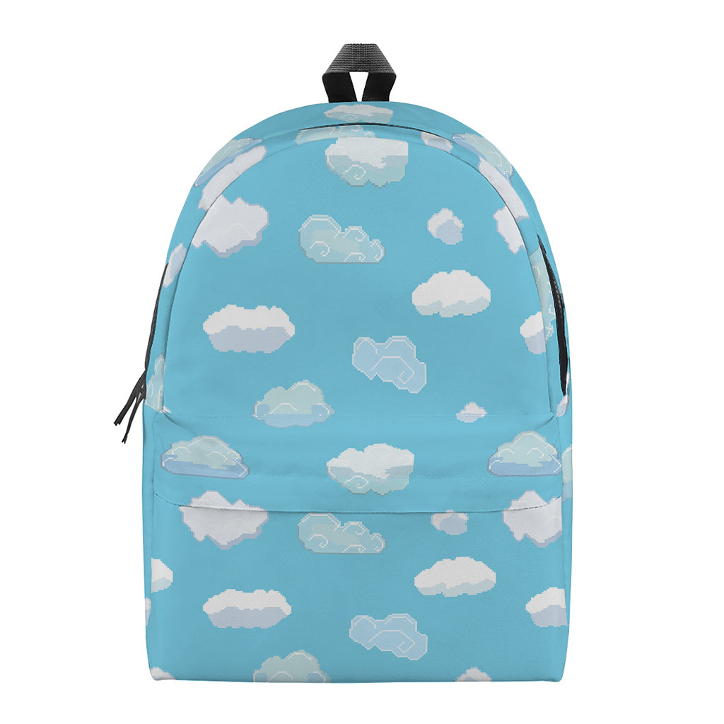 Pixel Cloud Pattern Print Backpack