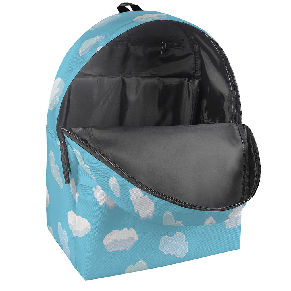 Pixel Cloud Pattern Print Backpack