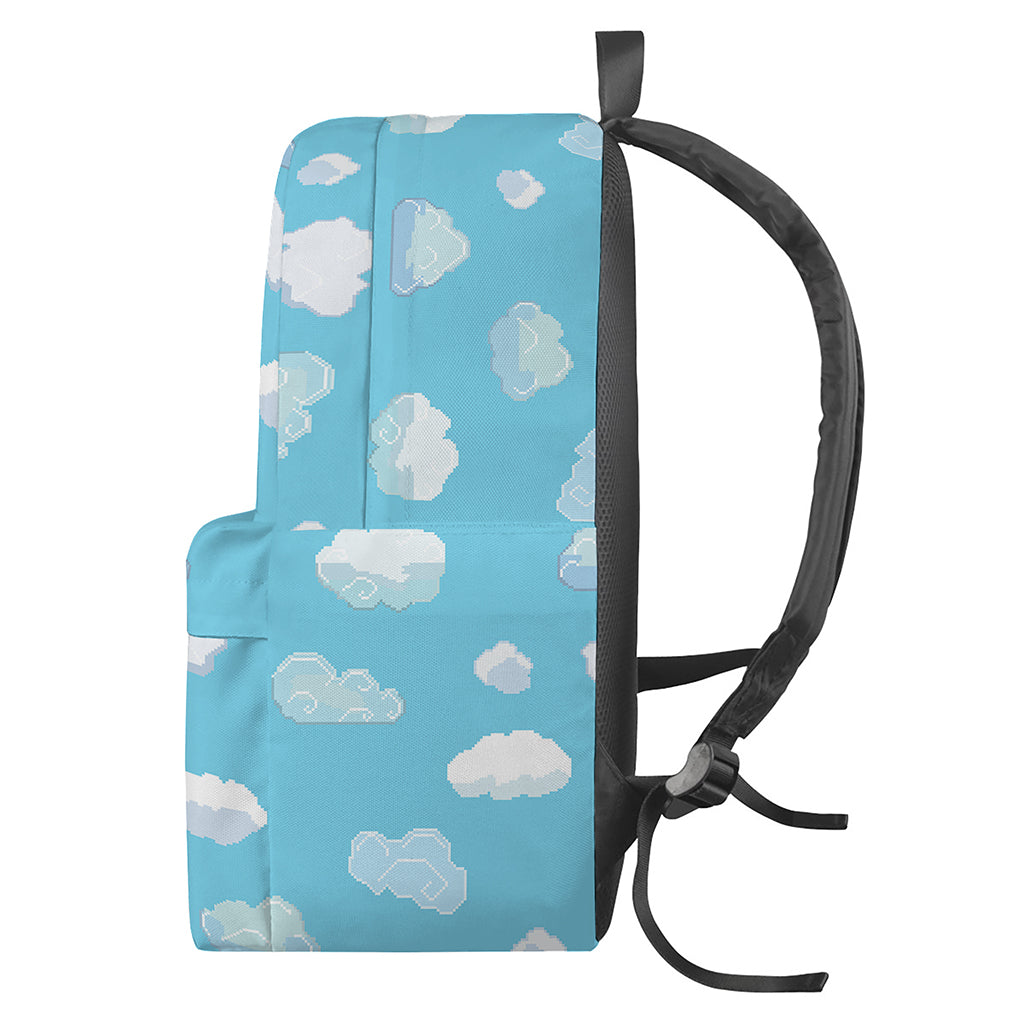 Pixel Cloud Pattern Print Backpack