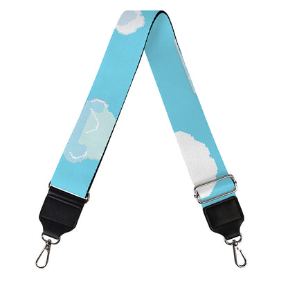 Pixel Cloud Pattern Print Bag Strap