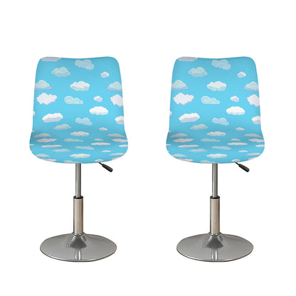 Pixel Cloud Pattern Print Bar Stool Covers