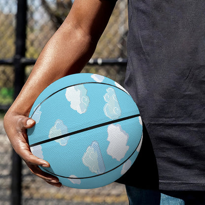 Pixel Cloud Pattern Print Basketball