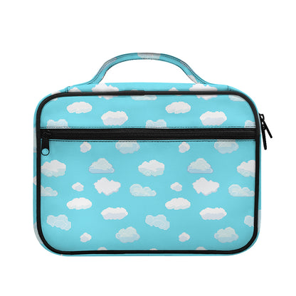 Pixel Cloud Pattern Print Briefcase Bible Bag