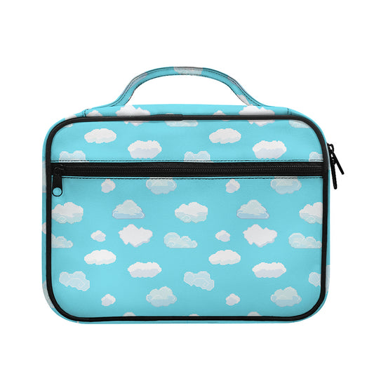 Pixel Cloud Pattern Print Briefcase Bible Bag