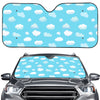 Pixel Cloud Pattern Print Car Windshield Sun Shade