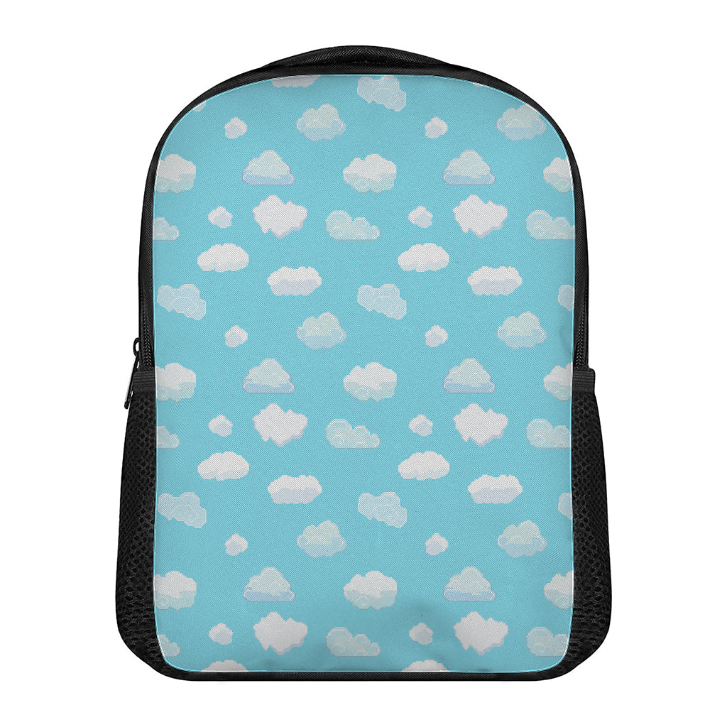 Pixel Cloud Pattern Print Casual Backpack