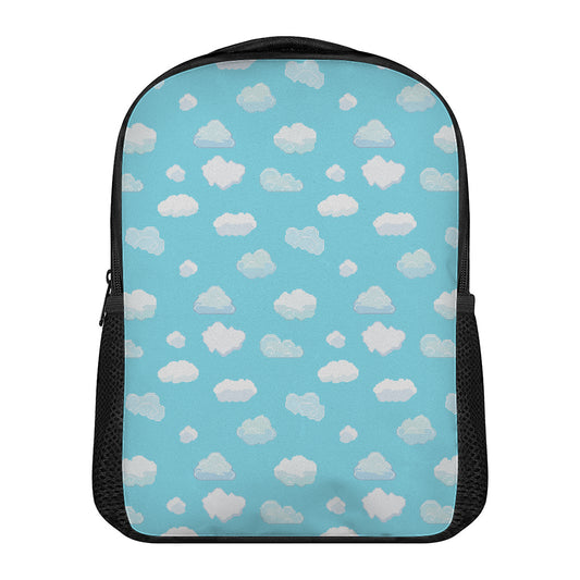 Pixel Cloud Pattern Print Casual Backpack