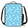 Pixel Cloud Pattern Print Crossbody Lunch Bag