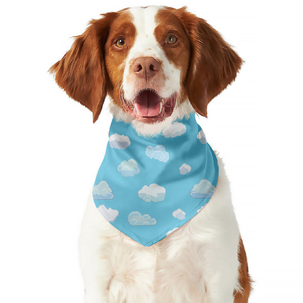 Pixel Cloud Pattern Print Dog Bandana