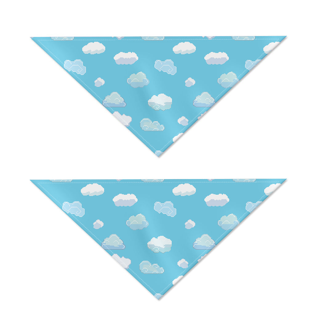 Pixel Cloud Pattern Print Dog Bandana