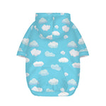 Pixel Cloud Pattern Print Dog Zip Up Hoodie
