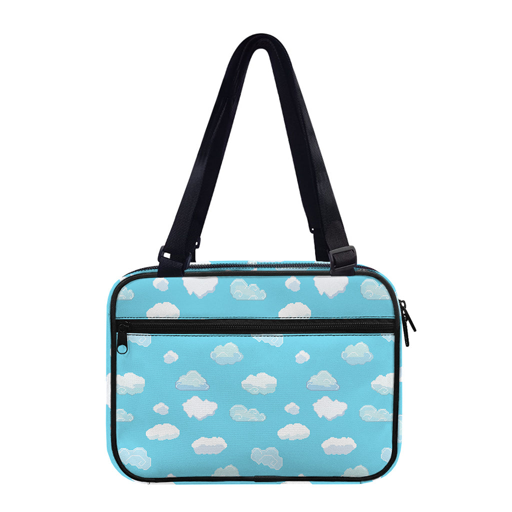 Pixel Cloud Pattern Print Double Strap Bible Bag