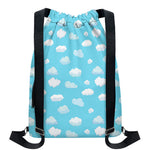 Pixel Cloud Pattern Print Drawstring Backpack
