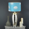 Pixel Cloud Pattern Print Drum Lamp Shade