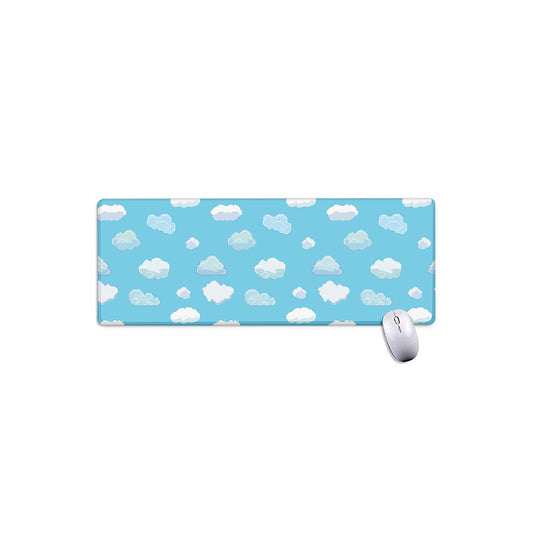 Pixel Cloud Pattern Print Extended Mouse Pad