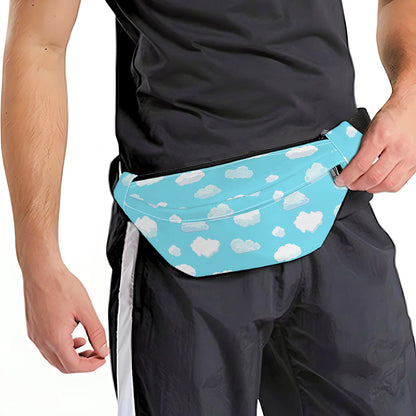 Pixel Cloud Pattern Print Fanny Pack
