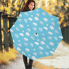 Pixel Cloud Pattern Print Foldable Umbrella