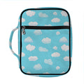 Pixel Cloud Pattern Print Front Pocket Bible Bag