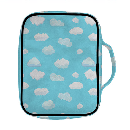 Pixel Cloud Pattern Print Front Pocket Bible Bag