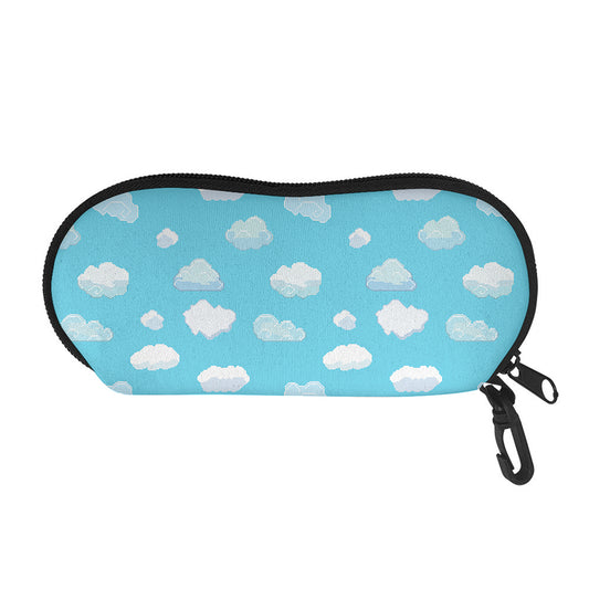 Pixel Cloud Pattern Print Glasses Case