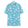 Pixel Cloud Pattern Print Hawaiian Shirt