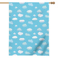 Pixel Cloud Pattern Print House Flag