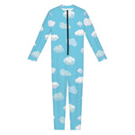 Pixel Cloud Pattern Print Jumpsuit