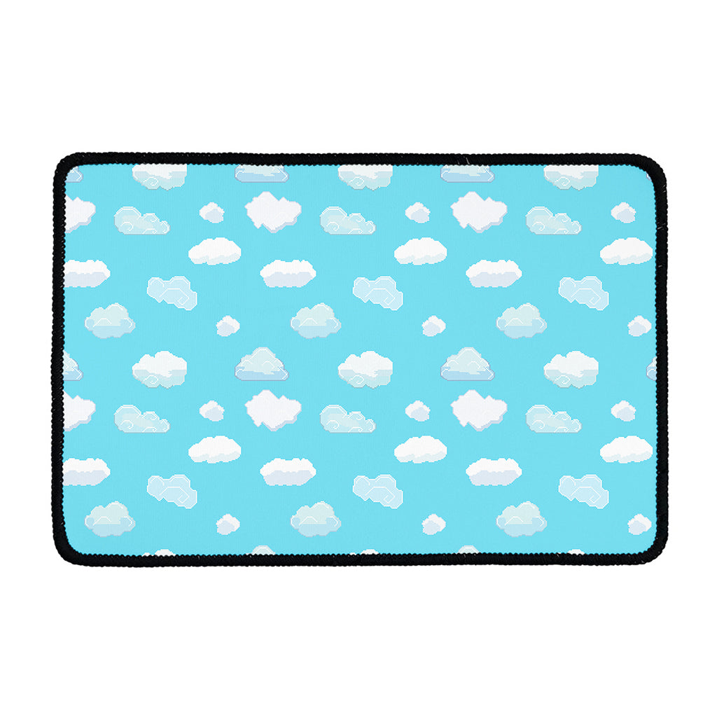 Pixel Cloud Pattern Print Kitchen Mat