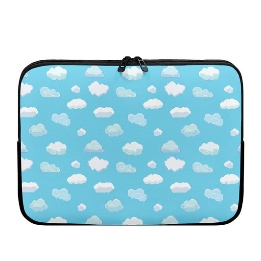 Pixel Cloud Pattern Print Laptop Sleeve