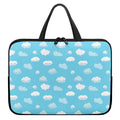 Pixel Cloud Pattern Print Laptop Sleeve With Handle