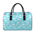 Pixel Cloud Pattern Print Leather Duffel Bag