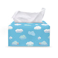 Pixel Cloud Pattern Print Leather Tissue Box Cover