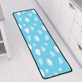 Pixel Cloud Pattern Print Long Kitchen Mat