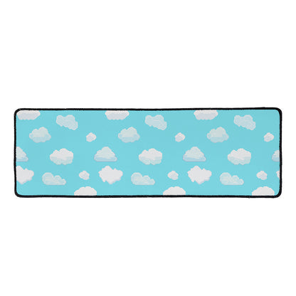 Pixel Cloud Pattern Print Long Kitchen Mat