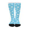 Pixel Cloud Pattern Print Long Socks