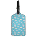 Pixel Cloud Pattern Print Luggage Tag