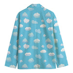 Pixel Cloud Pattern Print Men's Blazer