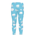Pixel Cloud Pattern Print Men's Leggings