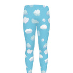 Pixel Cloud Pattern Print Men's leggings