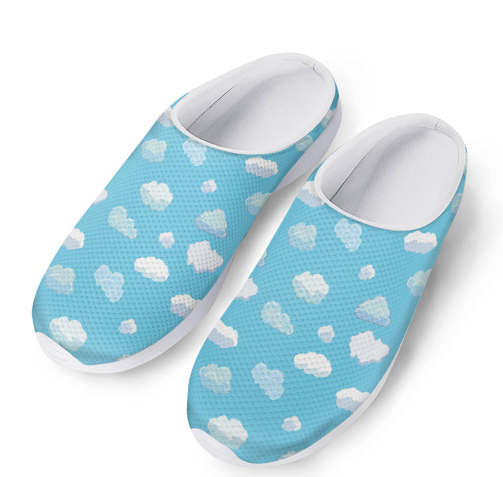 Pixel Cloud Pattern Print Mesh Casual Shoes