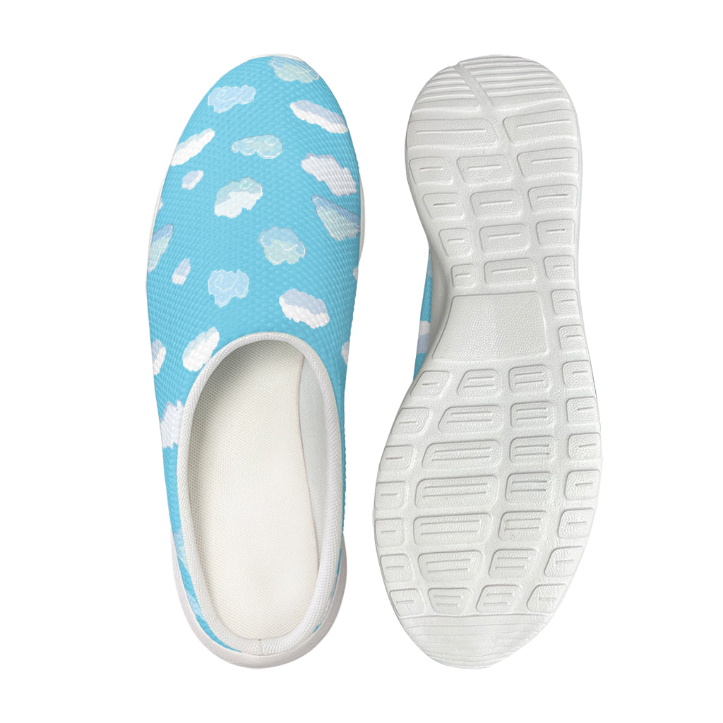Pixel Cloud Pattern Print Mesh Casual Shoes