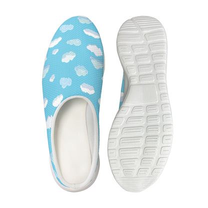 Pixel Cloud Pattern Print Mesh Casual Shoes