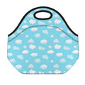 Pixel Cloud Pattern Print Neoprene Lunch Bag